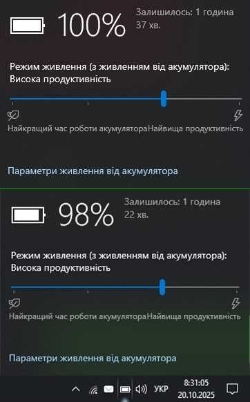 акумулятор від ноутбука Fujitsu LifeBook A531 працює 1 годину 27 хвил.