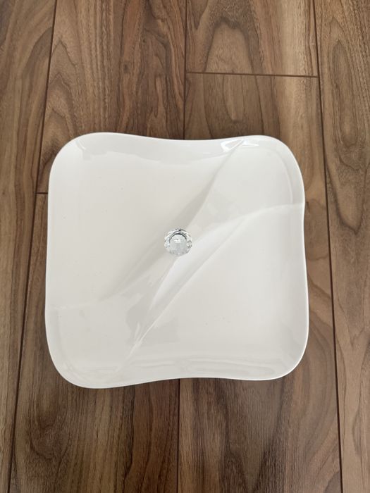 Home&You patera biala z kryształem Diamant 2