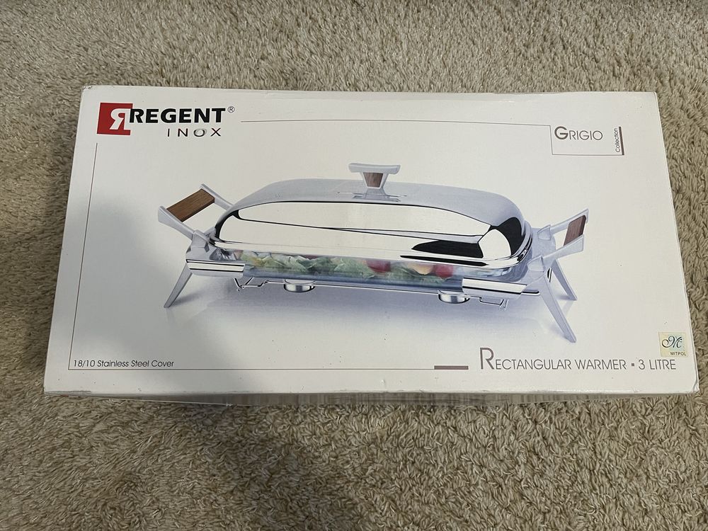 Regent inox rectangular warmer 3 litre podgrzewacz