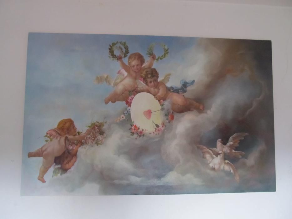 "O alvo do Cupido" quadro óleo sobre tela