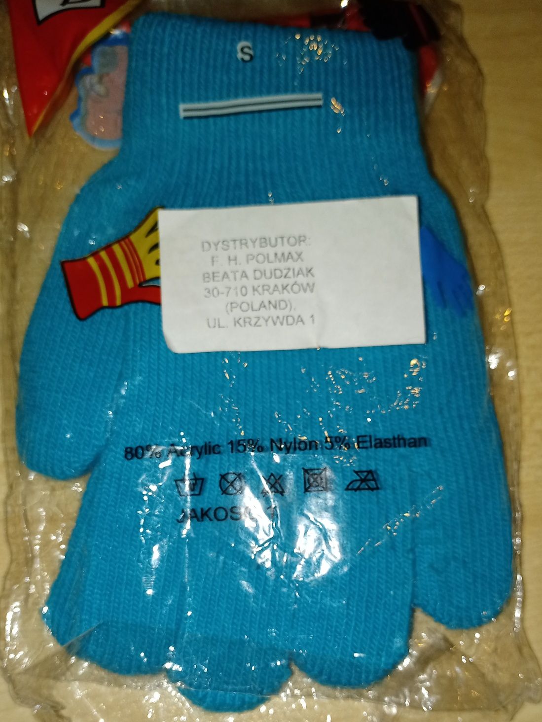 Rękawiczki dziecko ciemny turkus