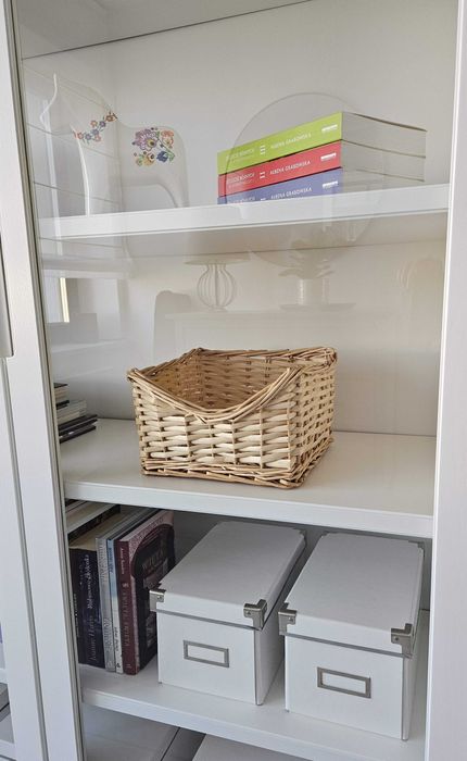 IKEA kosz / organizer jasny z wycięciem 25x25x15cm