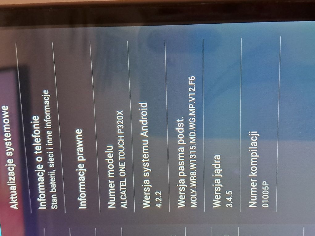 Alcatel one touch P320X niesprawne wejście karty sim