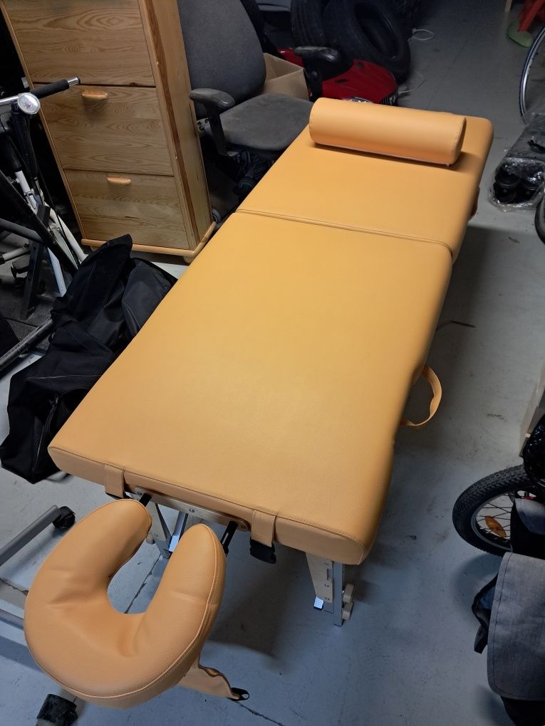 Łóżko do masażu aluminiowe nogi+ torba+wałek+ akcesoria