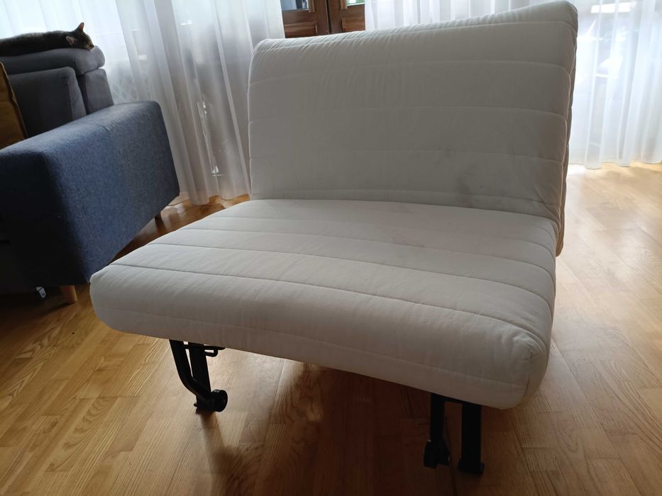 Fotel rozkładany ciemnoszary - LYCKSELE LÖVÅS, IKEA