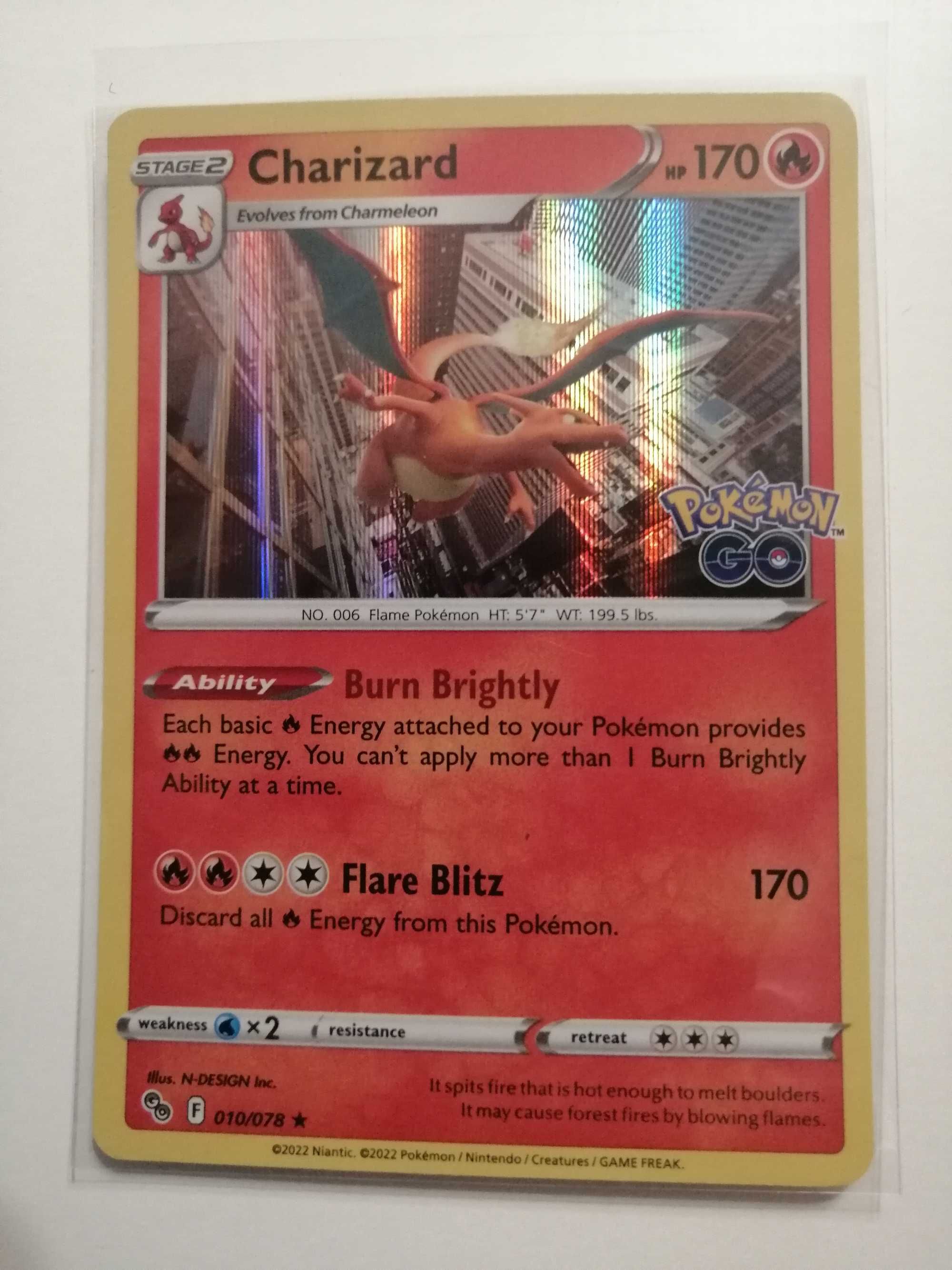 Karta Pokemon  Charizard PGO 010/078