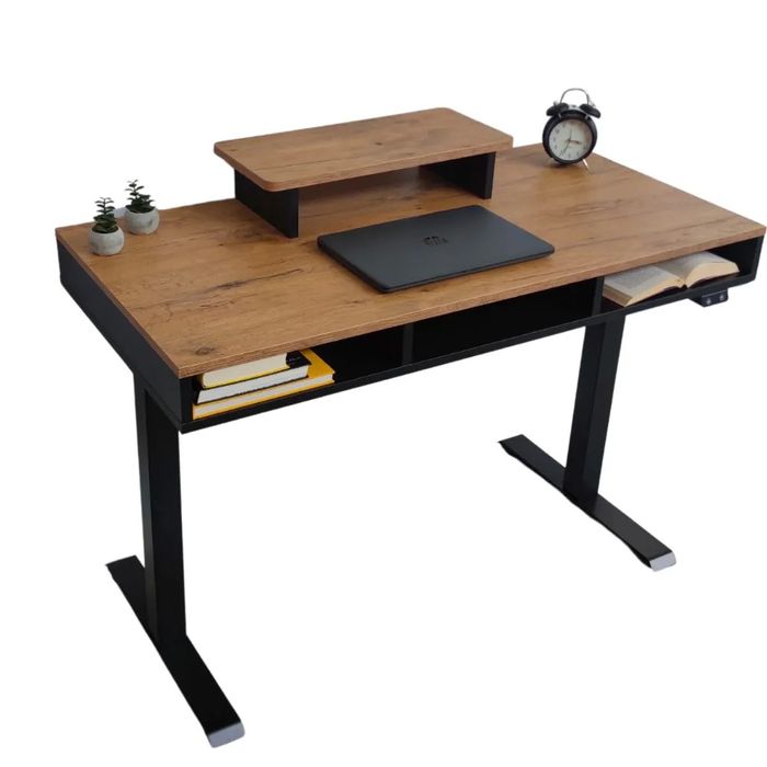 Biurko regulowane elektrycznie HERO DESK HOME – dąb lancelot