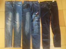 Spodnie dżinsy jeans 3 pary roz. 158