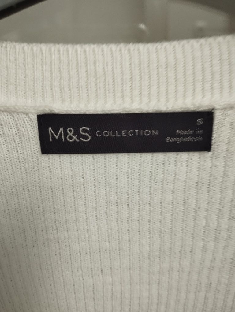 Sweter m&s biały nowy