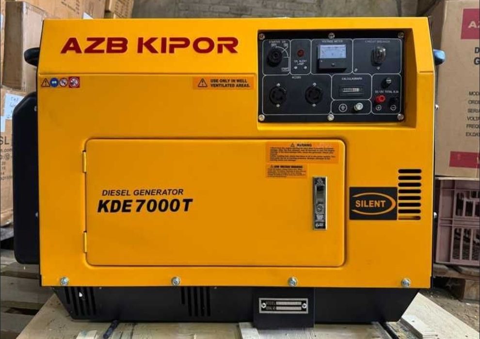 ТОП в ТОПах!Дизельный генератор AZB Kipor KDE7000T на 5 кВт
