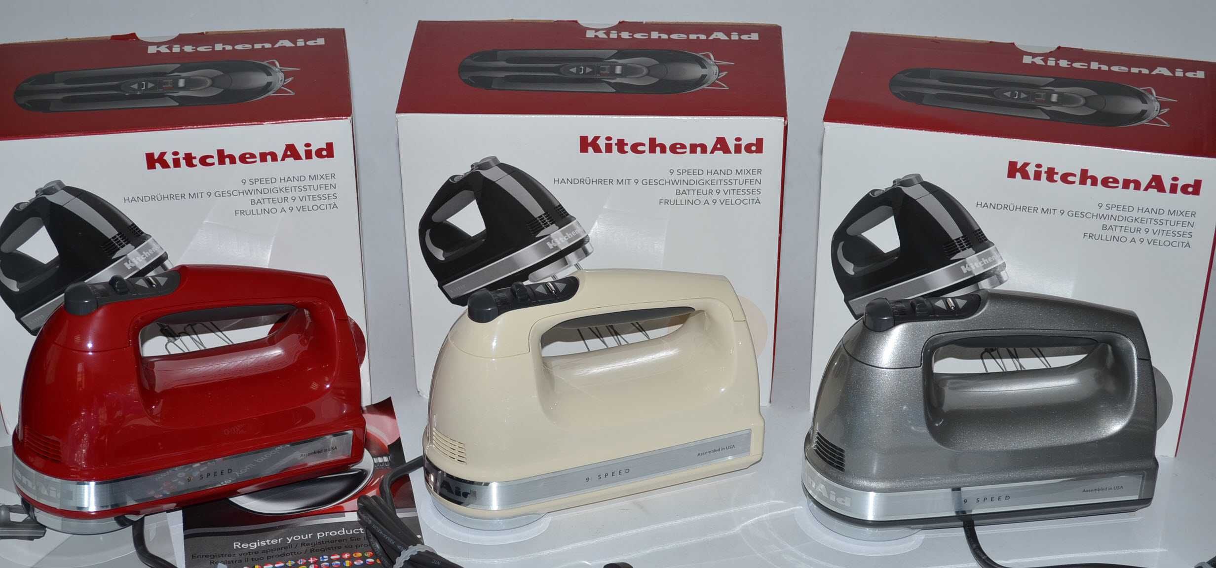 Ручной миксер KitchenAid 5KHM9212 США с аксессуарами разные цвета