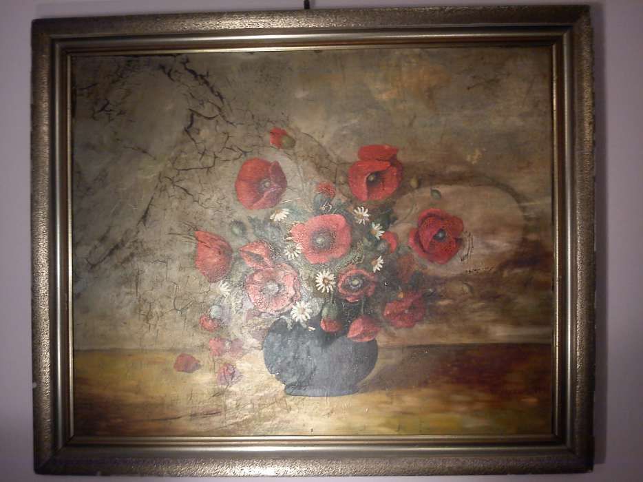 OBRAZ stary malowany ręcznie Wolhrauch 1941