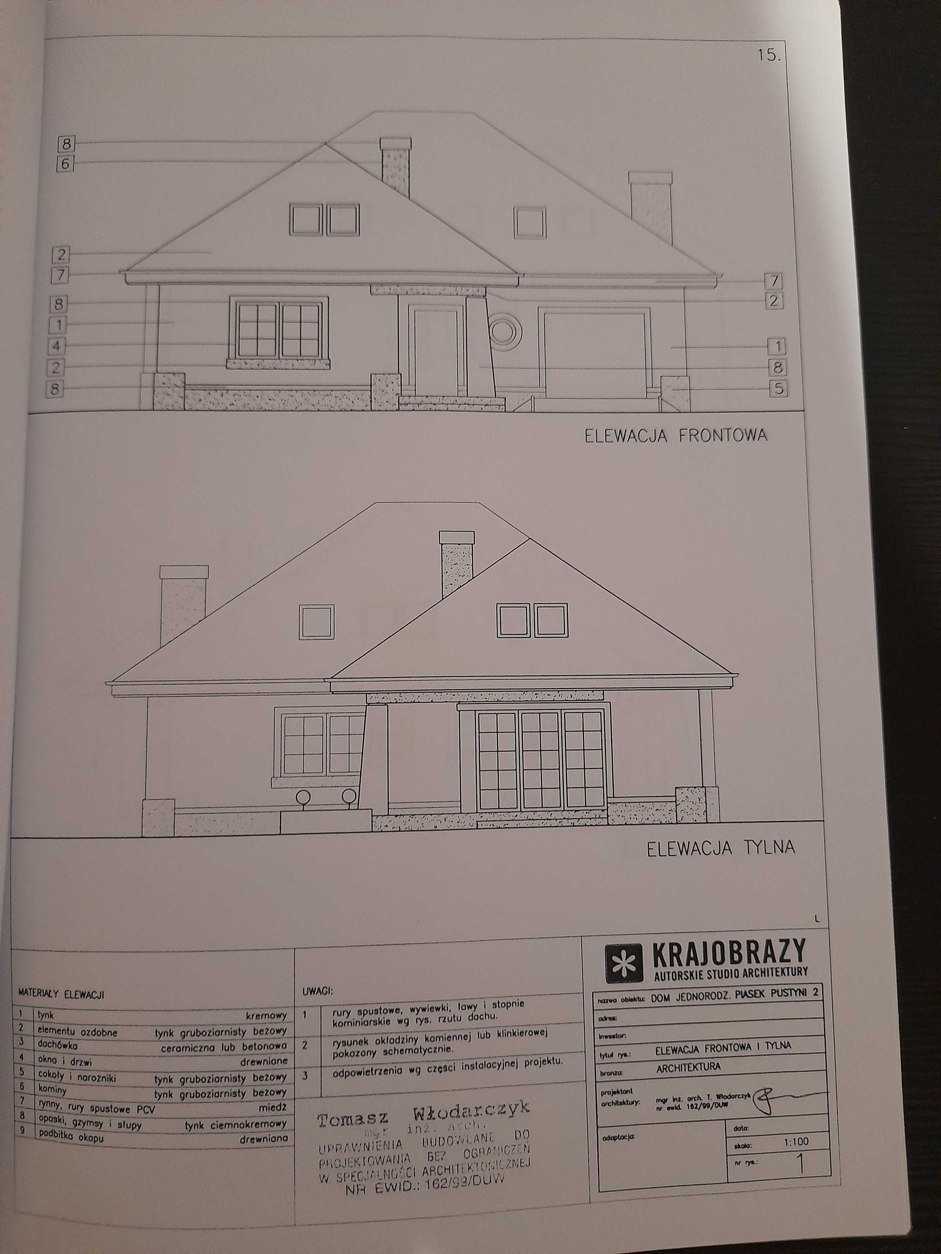 Projekt domu Piasek Pustyni 2 odbice lustrzane