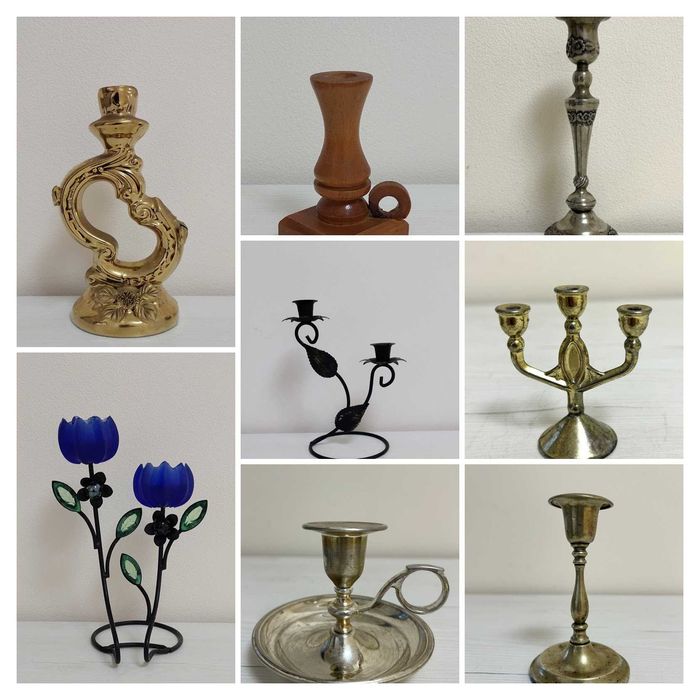 Вінтаж Свічник підсвічник каганець різних років бу