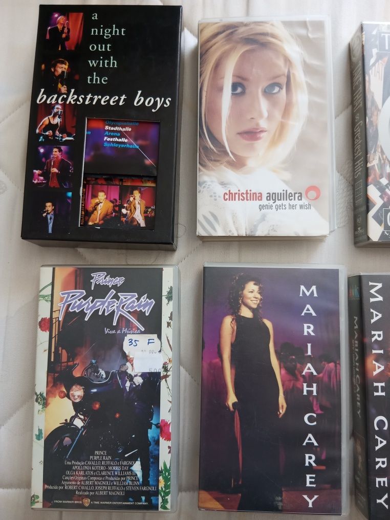 VHS música, cada 10€ concertos/musicvideos/filmes
