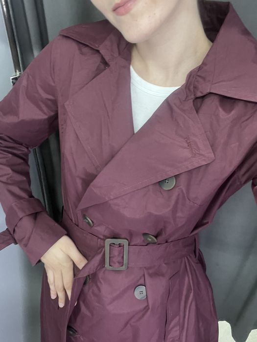 Тренч жіночий бордо, марсал осінній