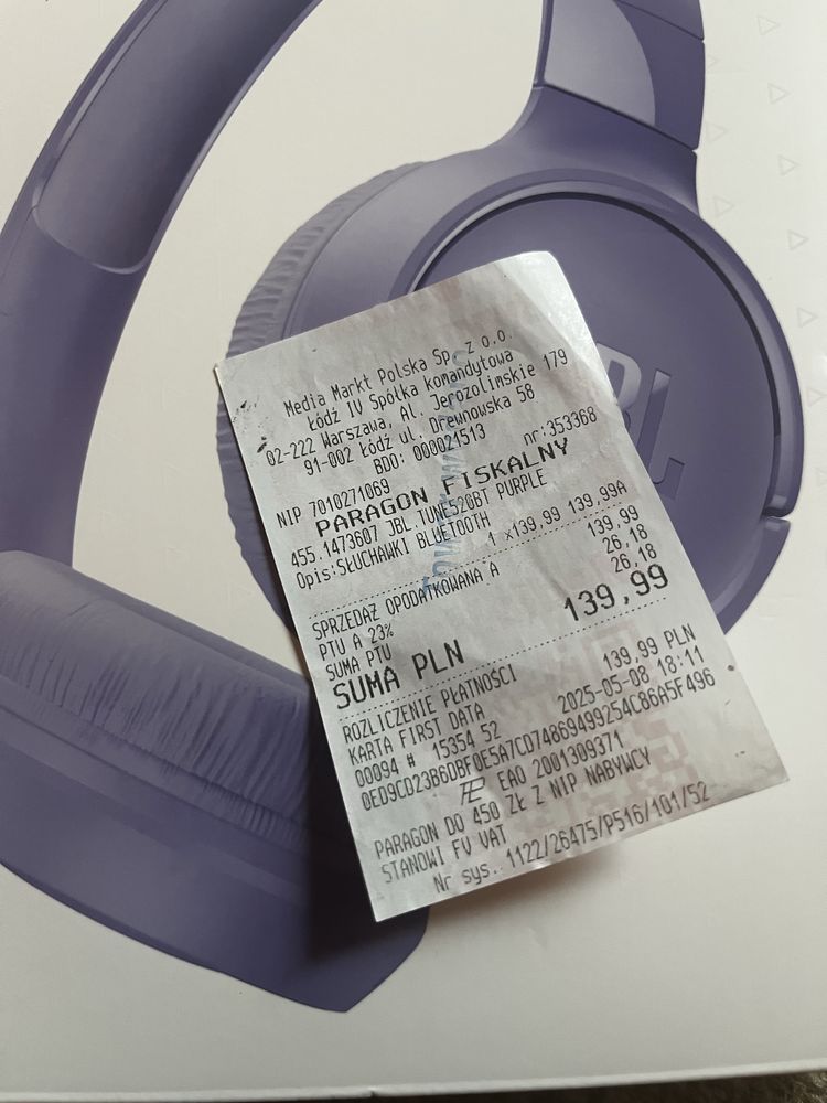 Słuchawki JBL 520BT