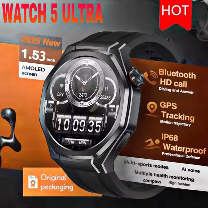 Смарт часы: DT WATCH5 ULTRA. NFC. GPS. Compass. Barometr.