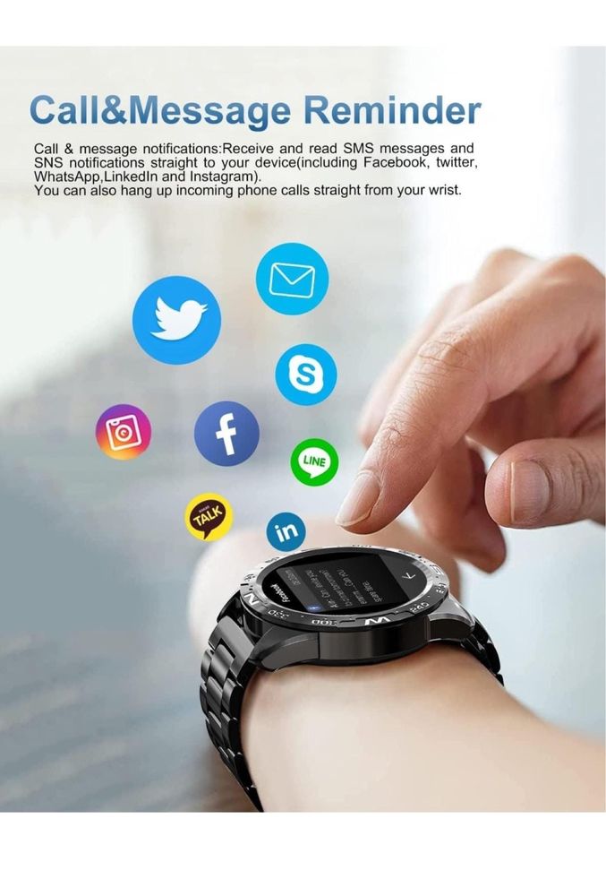 LIGE męski smartwatch