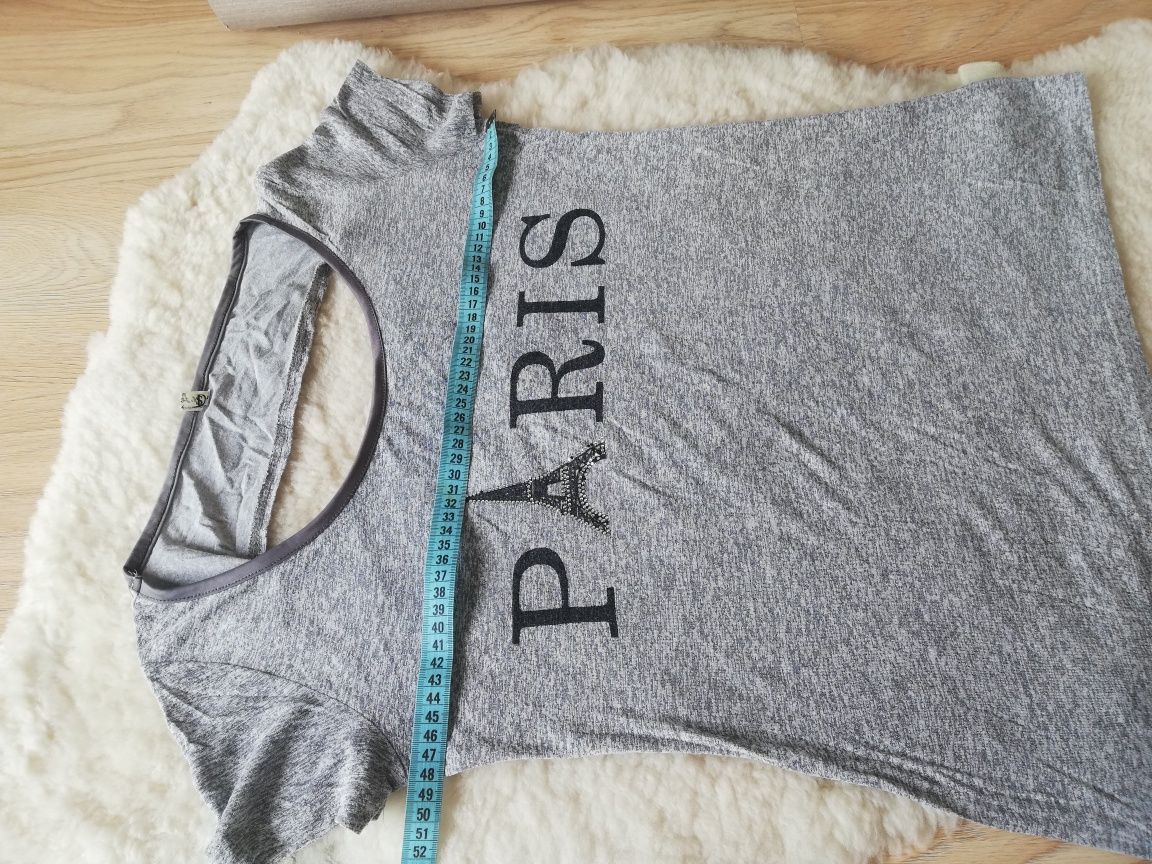 Koszulka z napisem Paris i wieżą Eiffla r. L