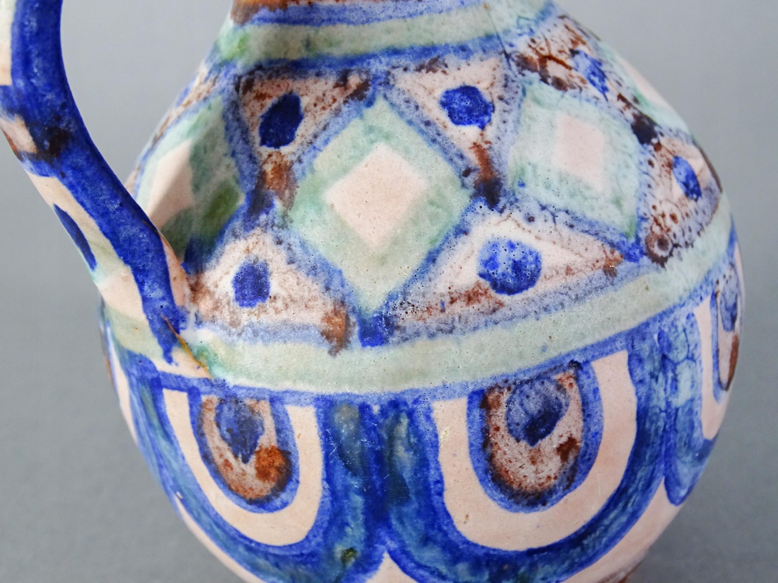 ceramika portugalska piękny malowany dzbanek