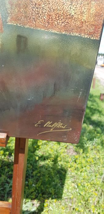 Obraz ręcznie malowany mglista ścieżka #359 Antyki Stylowy Węgrów