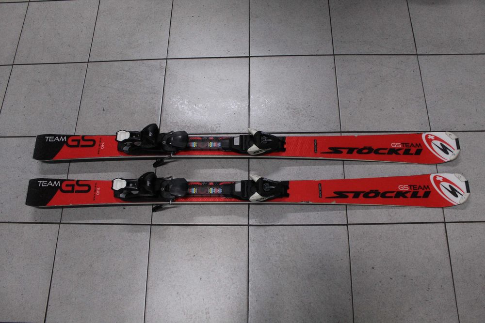 Narty Stockli GS Team WorldCup 140 cm + wiązania EzyTrak