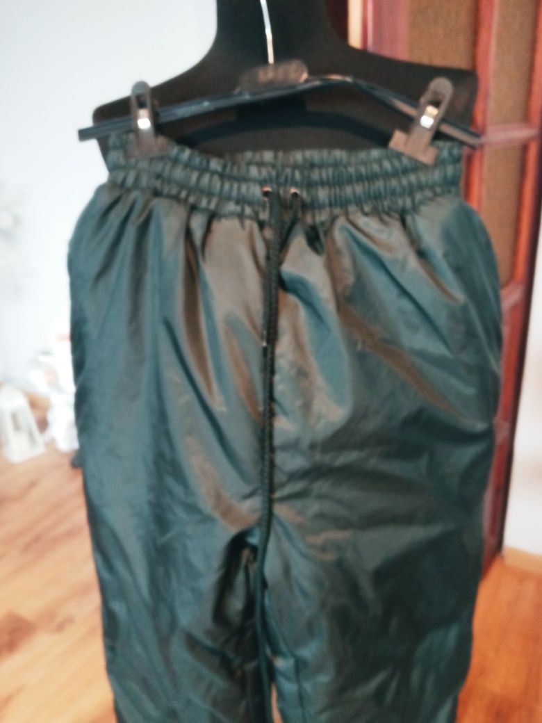 Spodnie ocieplane S zielenzimowe gumka