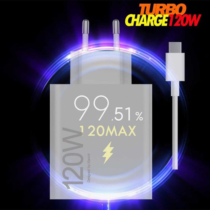 Oryginalna 120W ŁADOWARKA XIAOMI +kabel USB C Turbo Charge Hypercharge