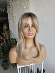 Tupet topper jasny beżowy blond z odrostem Paris 50 cm naturalny efekt