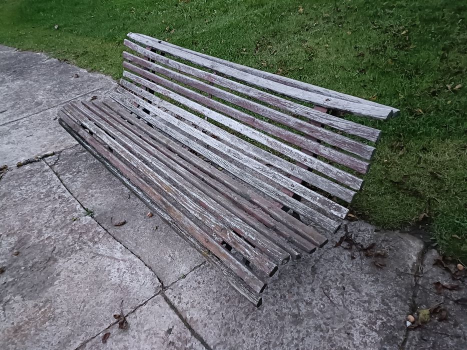 Ława ogrodowa żeliwna solidna konstrukcja do odnowienia