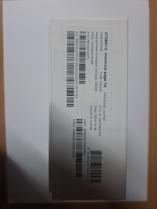 Motorola EDGE 70 XT2601-2  TYP MC44F  12GB+512GB NÓWKA Lily Pad