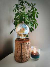 Drewniana lampka stołowa - orzech włoski