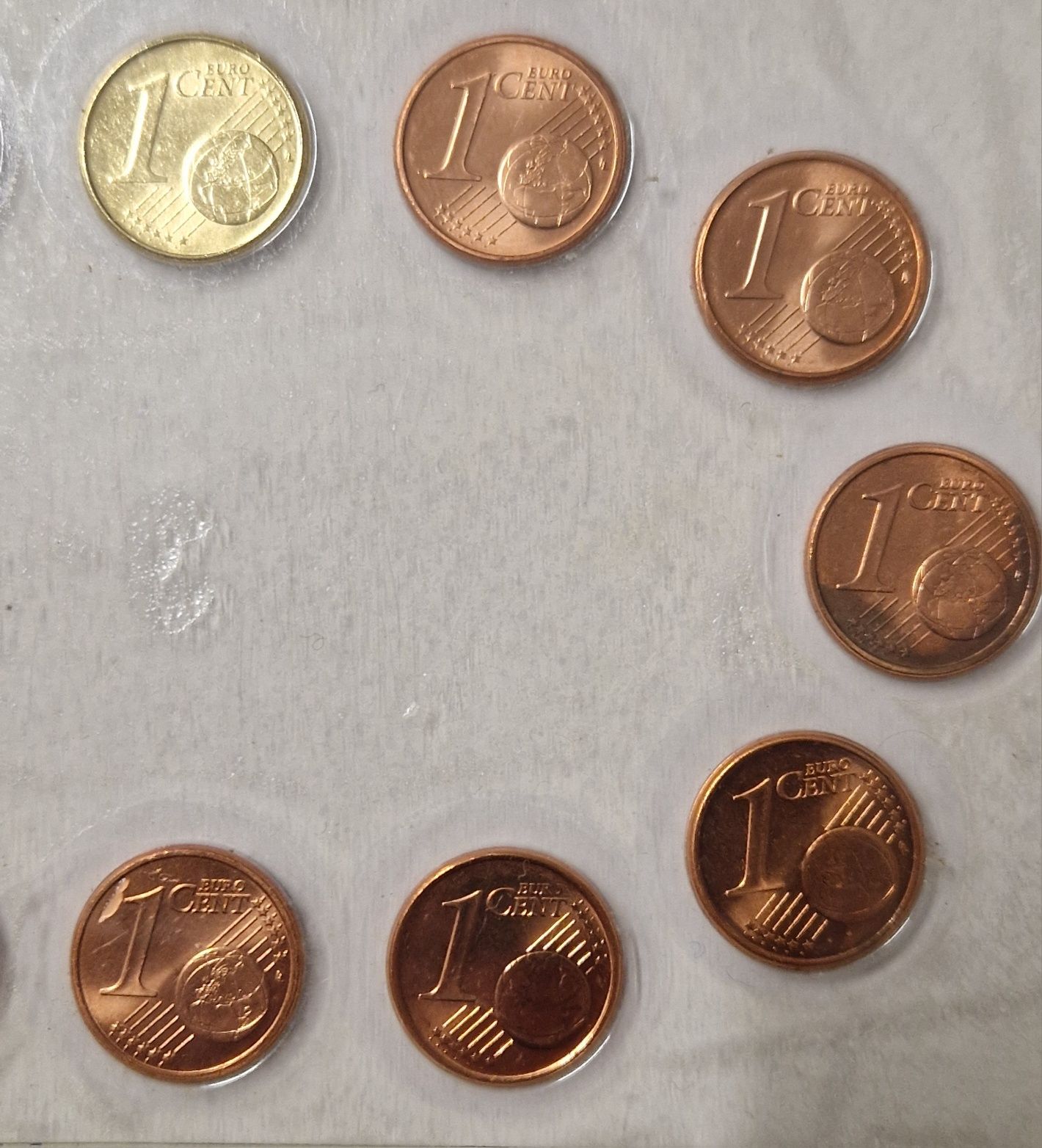 Coleção Moedas - Raridade 0.01€ Dourado - 1 Cêntimo