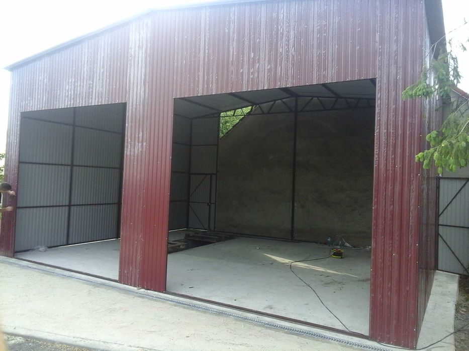 Garaż Blaszany 8x6.5m - Garaże Blaszane , Wiaty , Hale  - GRZYWSTAL