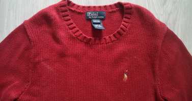 Ralph Lauren sliczny czerwony sweterek 8-10