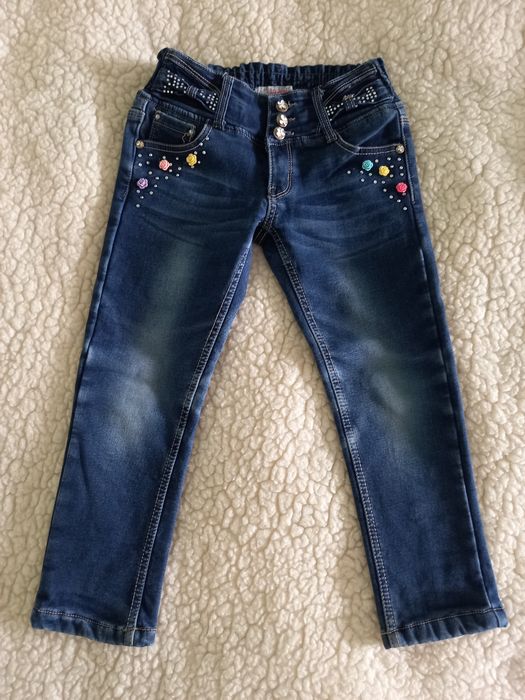 Теплі джинсики дівчинці 7-9 років
