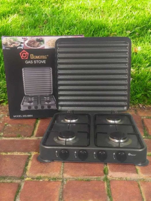 Газова плита настільна 4 конфорки таганок відмінна якість