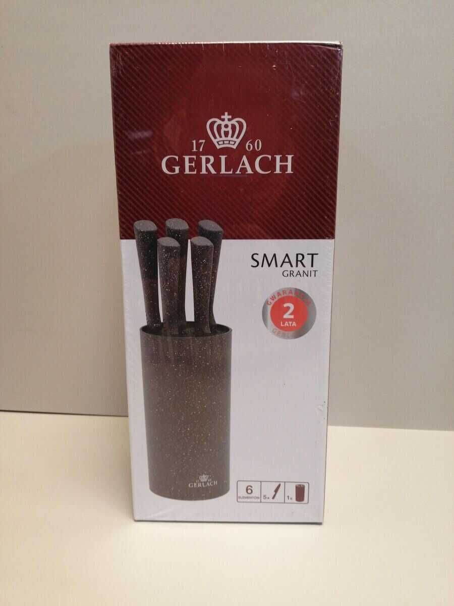 Набір ножів Gerlach 5 штук в блоці Smart Granit, Польща