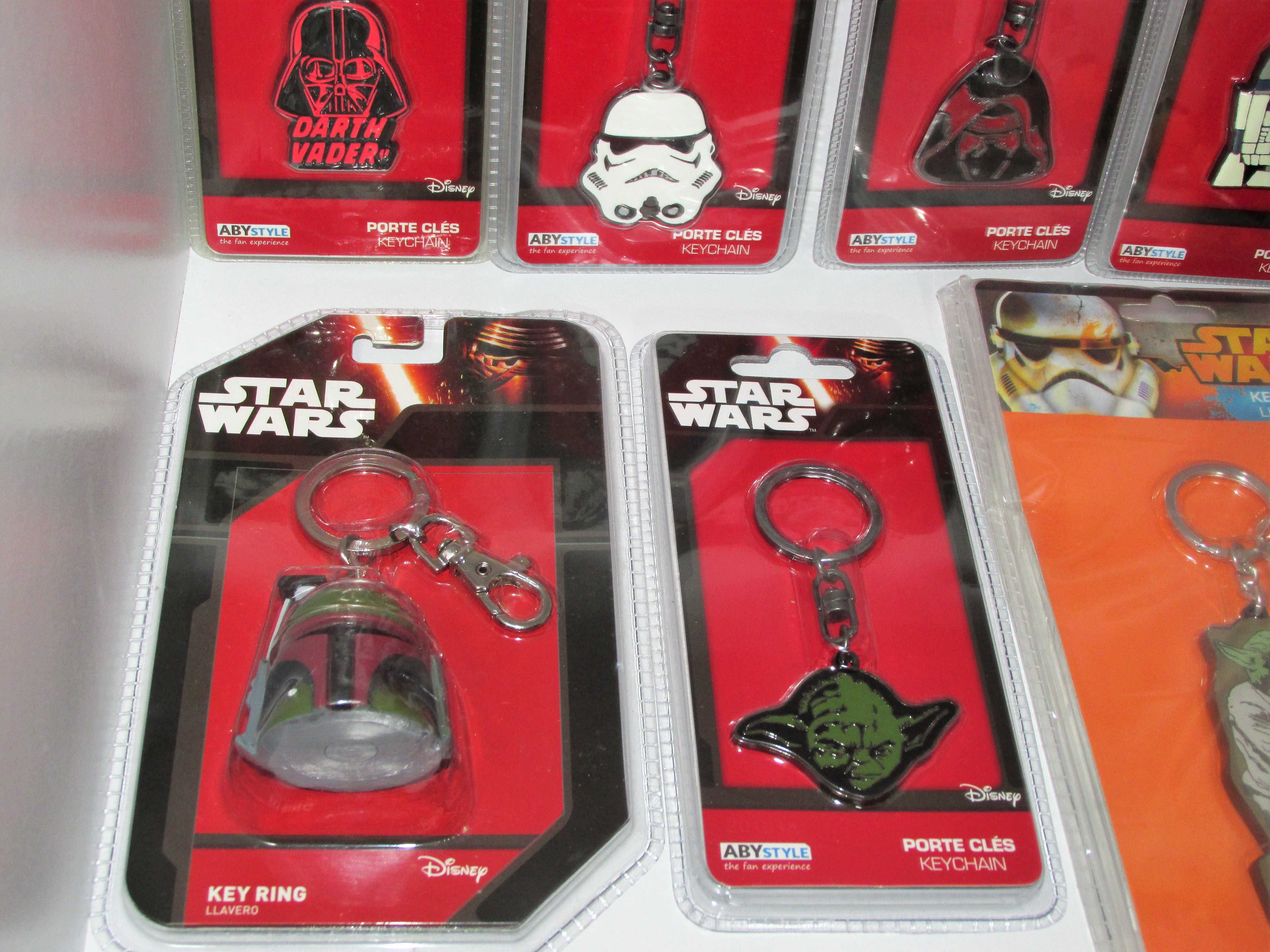 Conjunto de 8 Porta-chaves Star Wars Novos/Selados