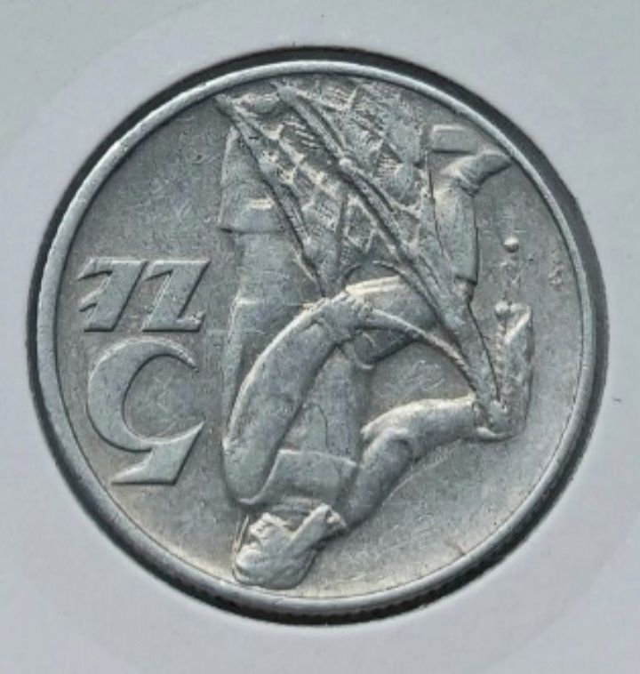 5 złotych Rybak 1974 ODWROTKA. Bardzo rzadka!