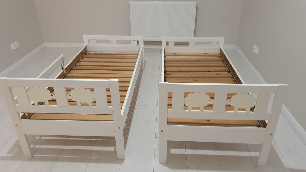 Łóżko łóżeczko dziecięce 70x160 ikea kritter poręcz białe