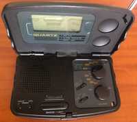 Rádio portátil com relógio/alarme + phones