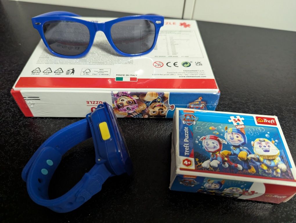 Psi patrol puzzle Clementoni 30 el + zegarek Vtech + okulary