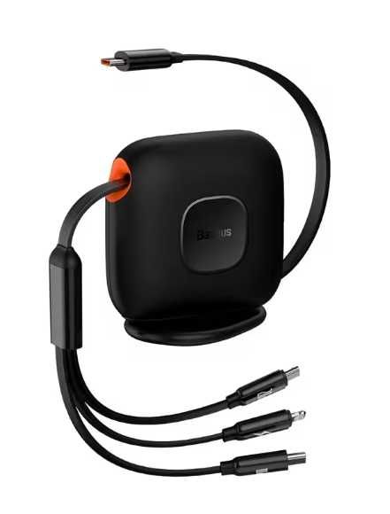 Baseus Traction Series Retractable 3-in-1 100W Кабель-рулетка