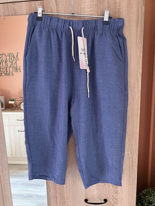 Spodnie rybaczki letnie na gumie 3/4 długość z metką nowe