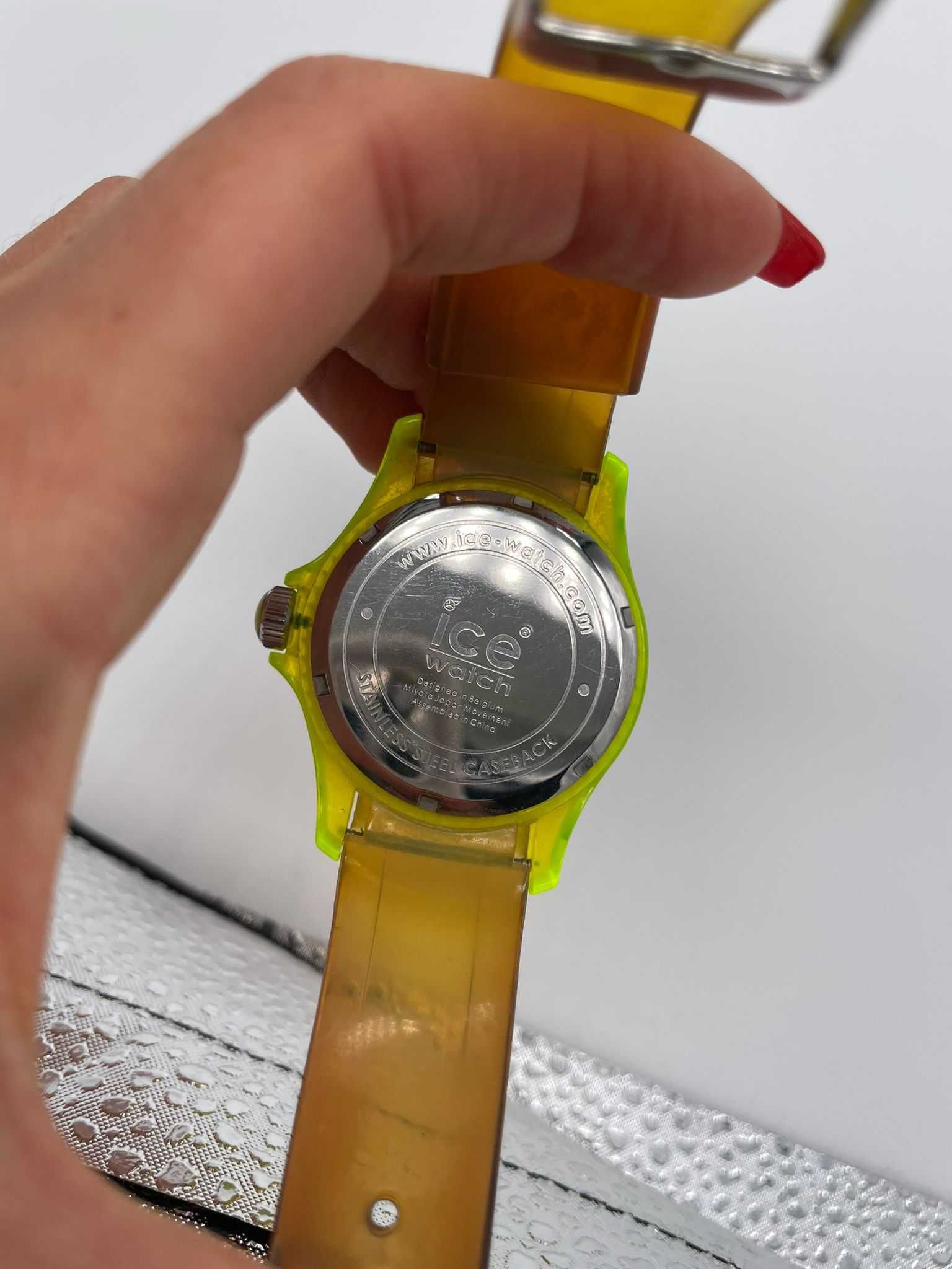 ice watch zegarek damski mlodziezowy zolty neonowy silikon