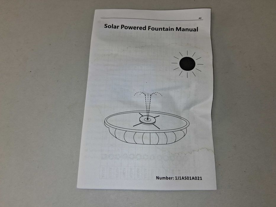 P079 Słoneczna Fontanna Do Oczka Wodnego Solar Zestaw