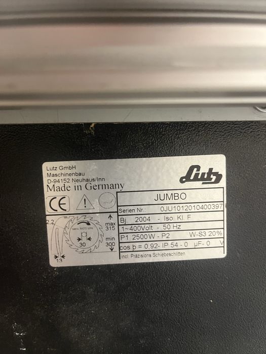 Piła z wózkiem Lutz 2,5kw 380v Szczytno