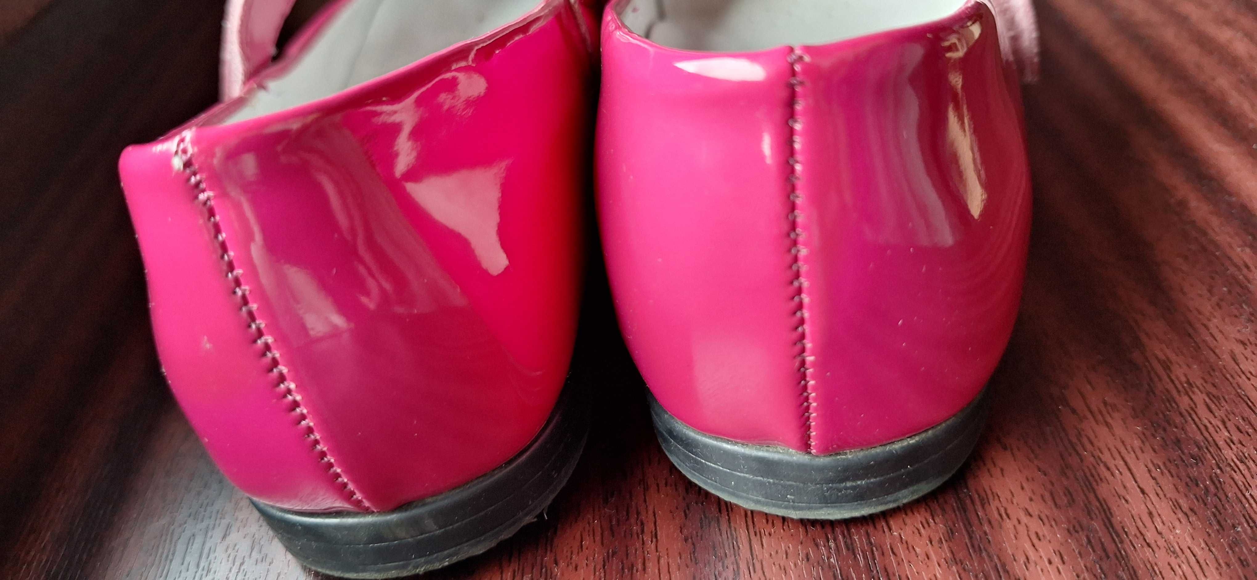 Buty, półbuty, lakierki, Kornecki r.34 fuksja, rozowy